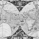 1595, Judocus Hondius’ map showing Sir Francis Drake?s voyage around the world.